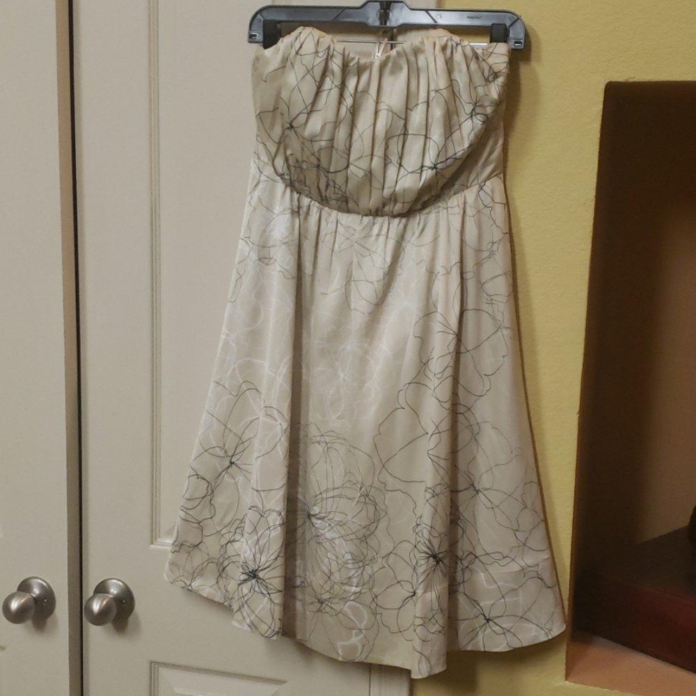 Beige strapless dress